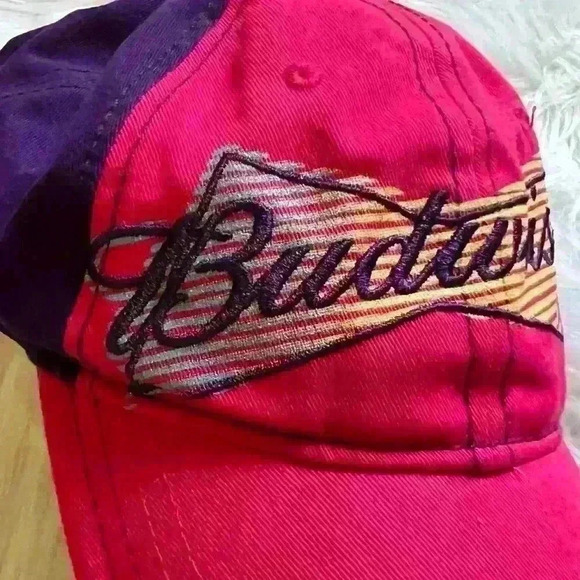 Budweiser Y2K Logo Hat Pink & Purple - Picture 4 of 7